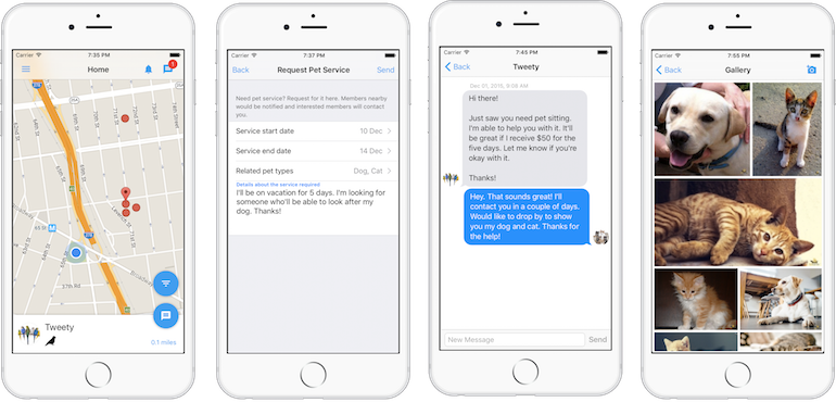 Petbarter iOS App screenshot