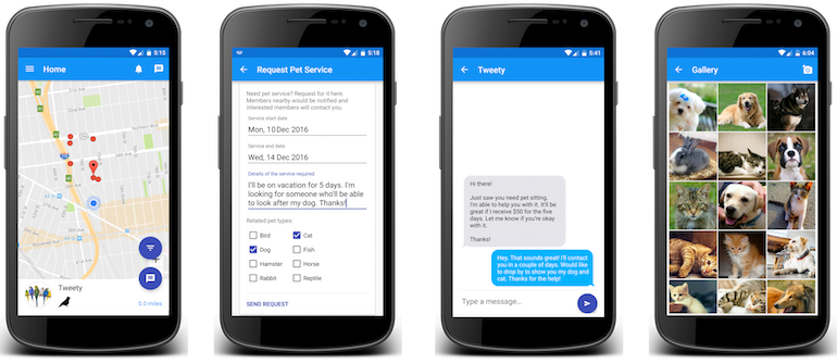 Petbarter Android App screenshot